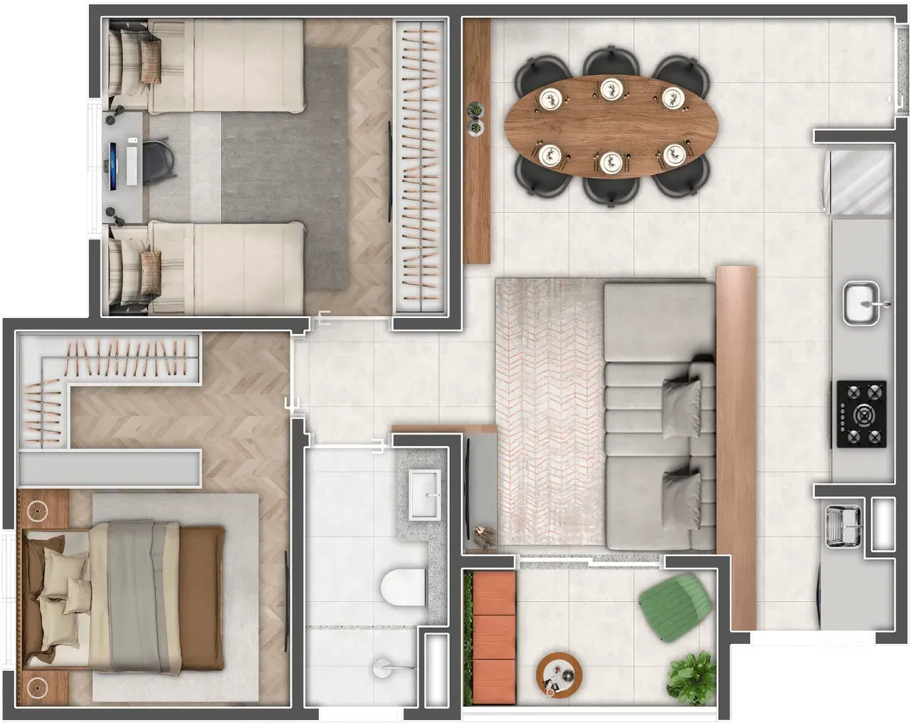 PLANTA 58m²