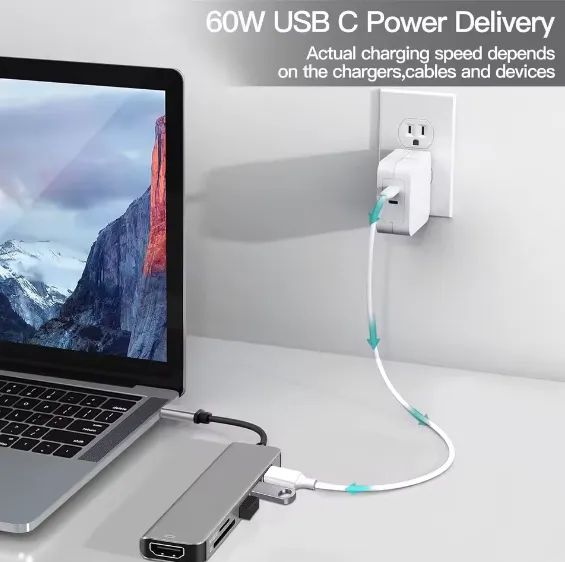 Hub Adaptador Compatível com Hdmi, Usb-C, Docking Station, PD  - Foto 2