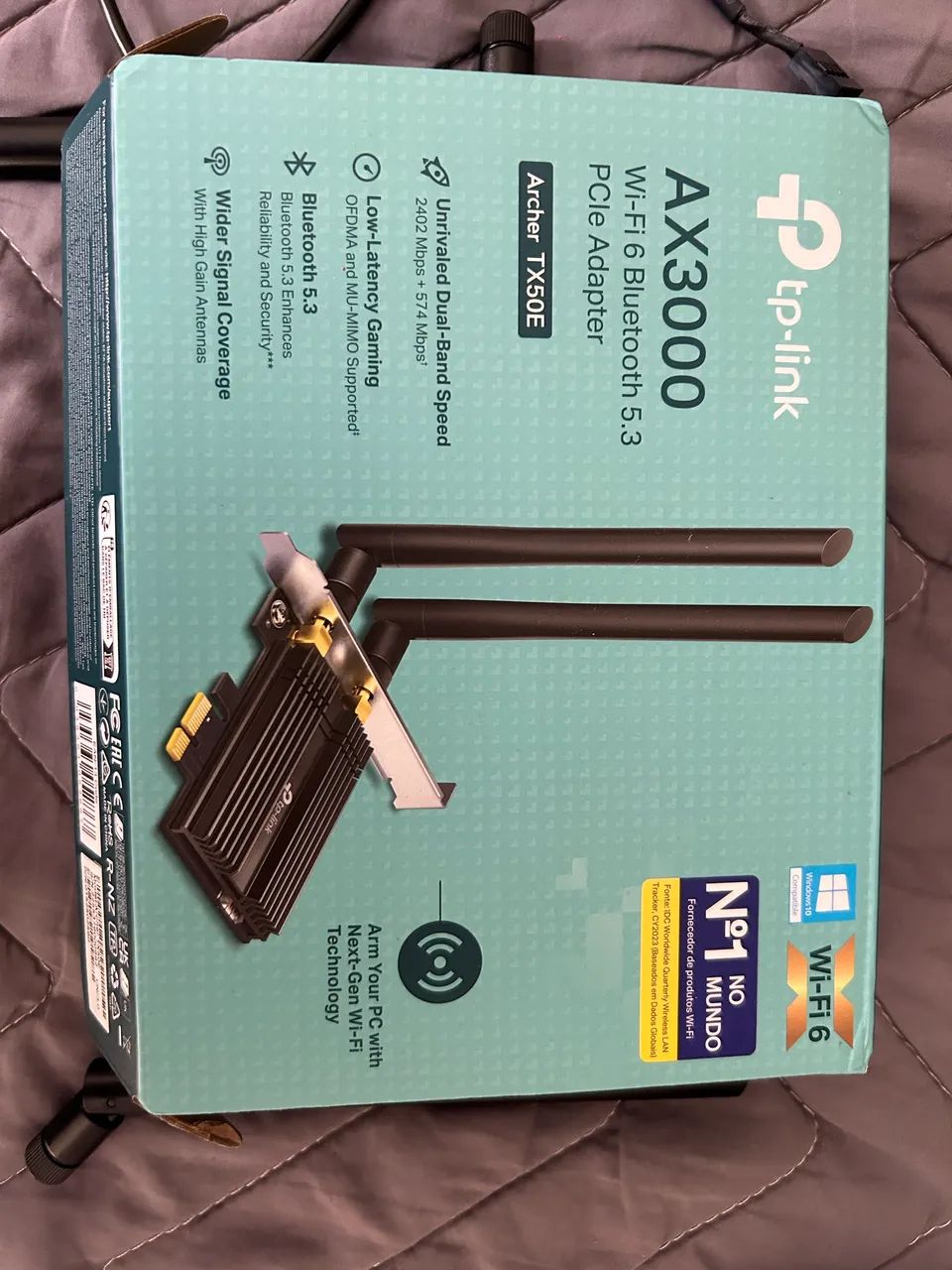 Placa de Rede Wi-Fi 6 TP-Link Archer TX50E AX3000 + Bluetooth 5.3 - R$ 180,00 - Foto 3