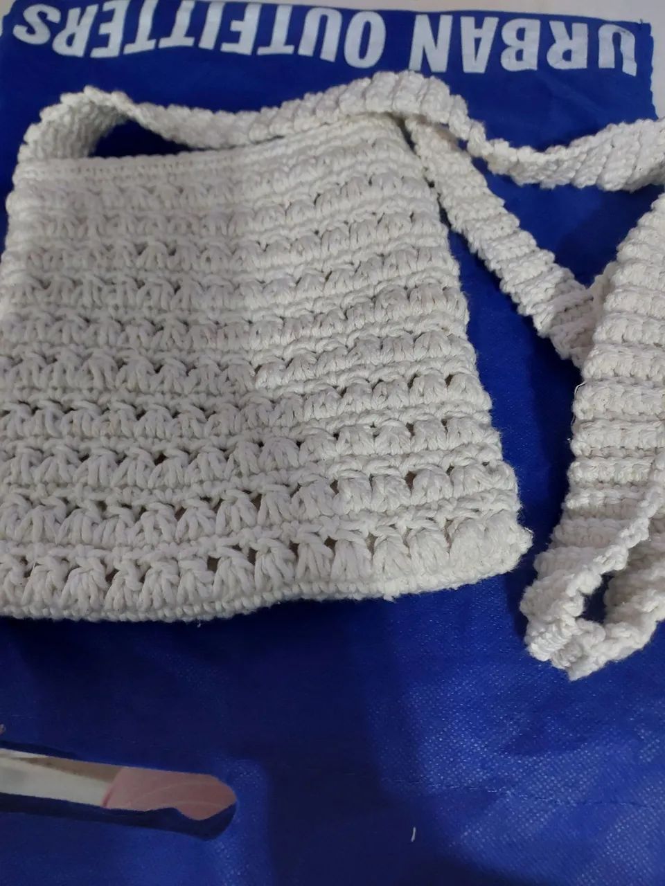 Bolsa transversal em crochê feito a mão  - Foto 3