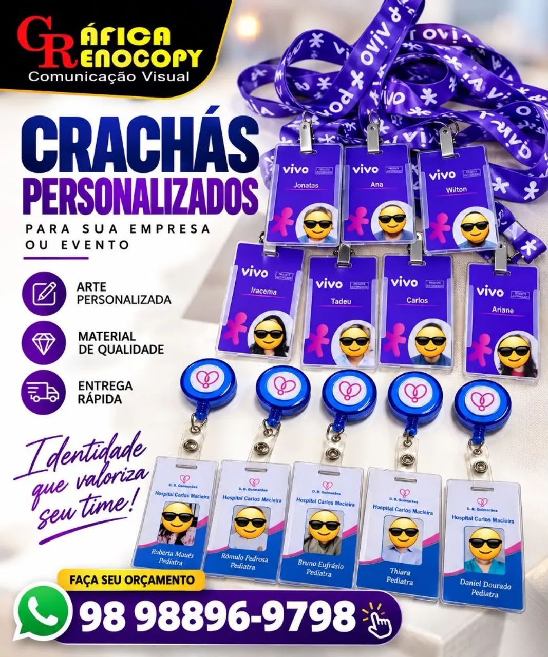 Crachá personalizado - Foto 2