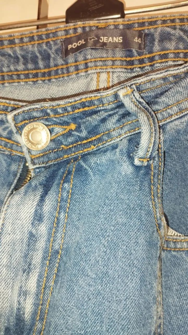 Calça Jeans Pool Wide slim cargo 44 - Foto 3