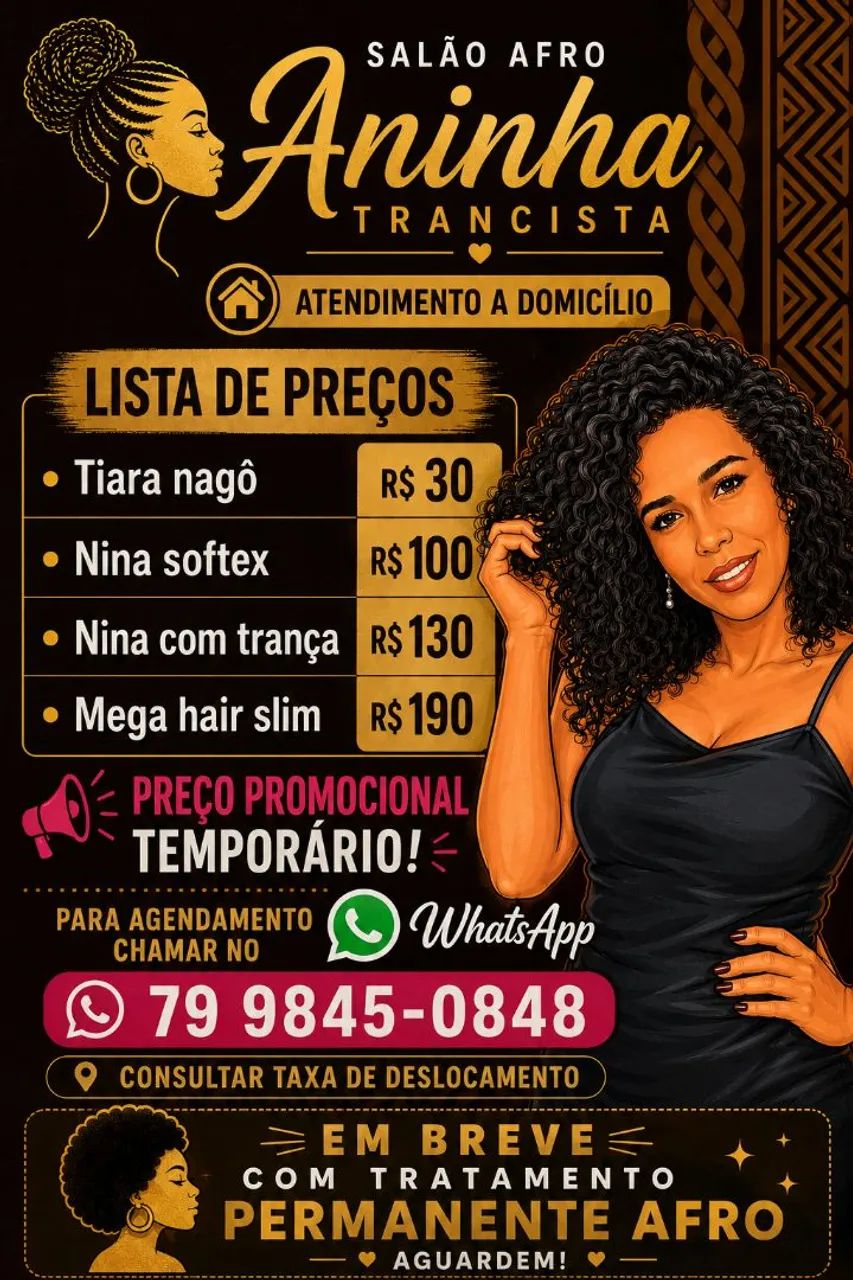 Aninha trancista a domicílio 