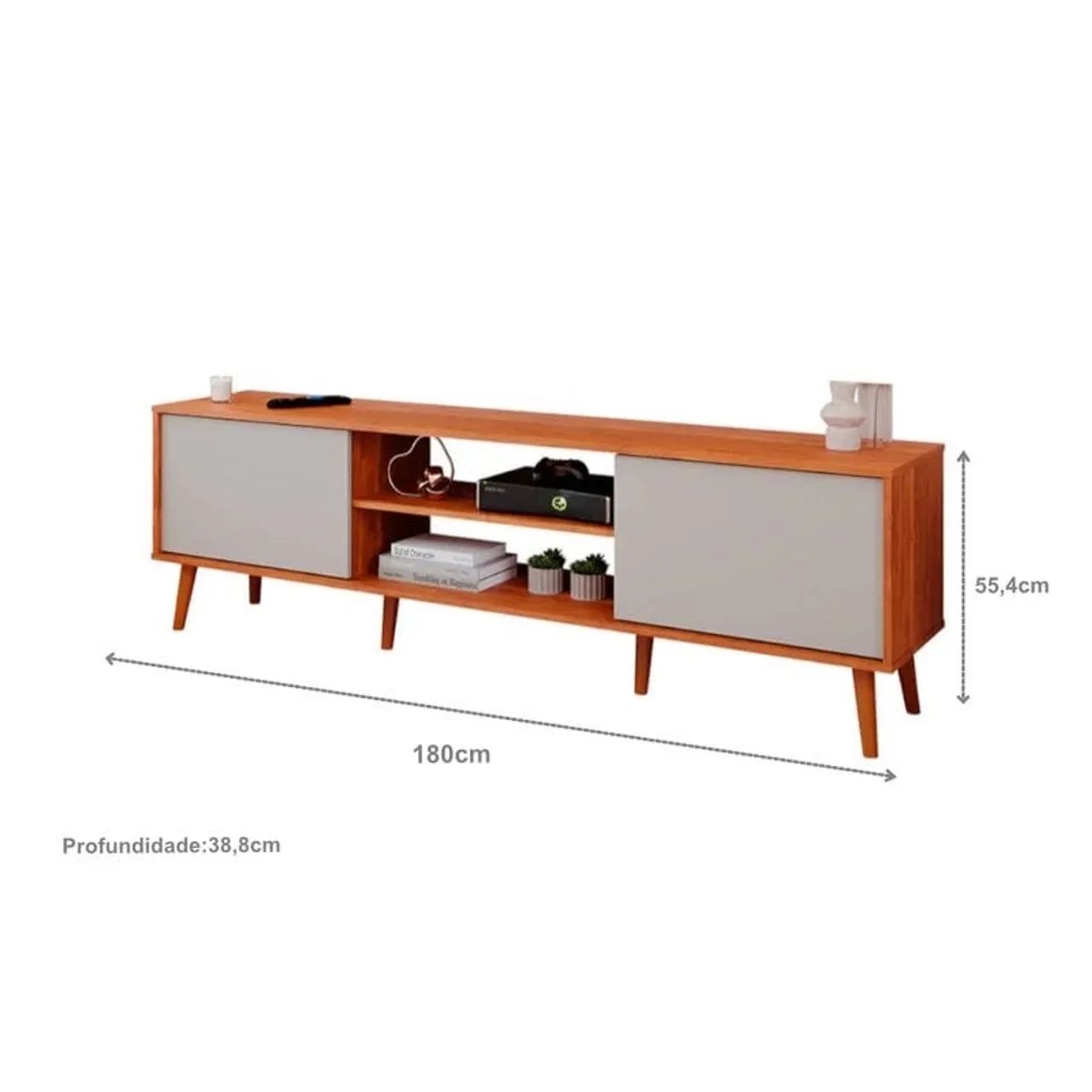 Rack Bancada Berlim Permobili, ideal para TVs até 55 Polegadas - Entrega Imediata - Foto 4