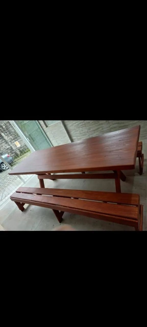Mesa de Churrasco com Bancos - Foto 4