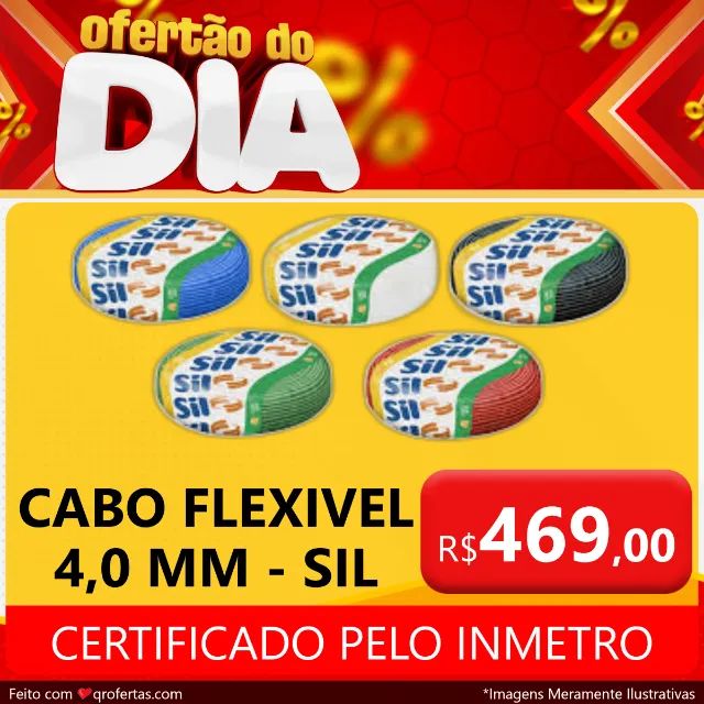 4,0 MM CABO FLEXIVEL SIL 750X COM 100 METROS  - Foto 6
