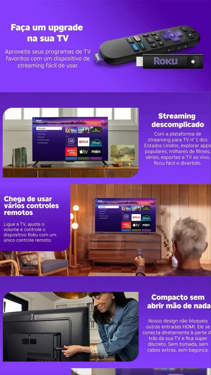 Reprodutor De Streaming De Alta Definição Roku Hd - Foto 3