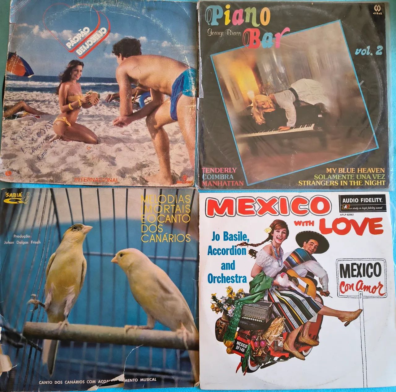 Lote 10 discos de vinil aleatórios 