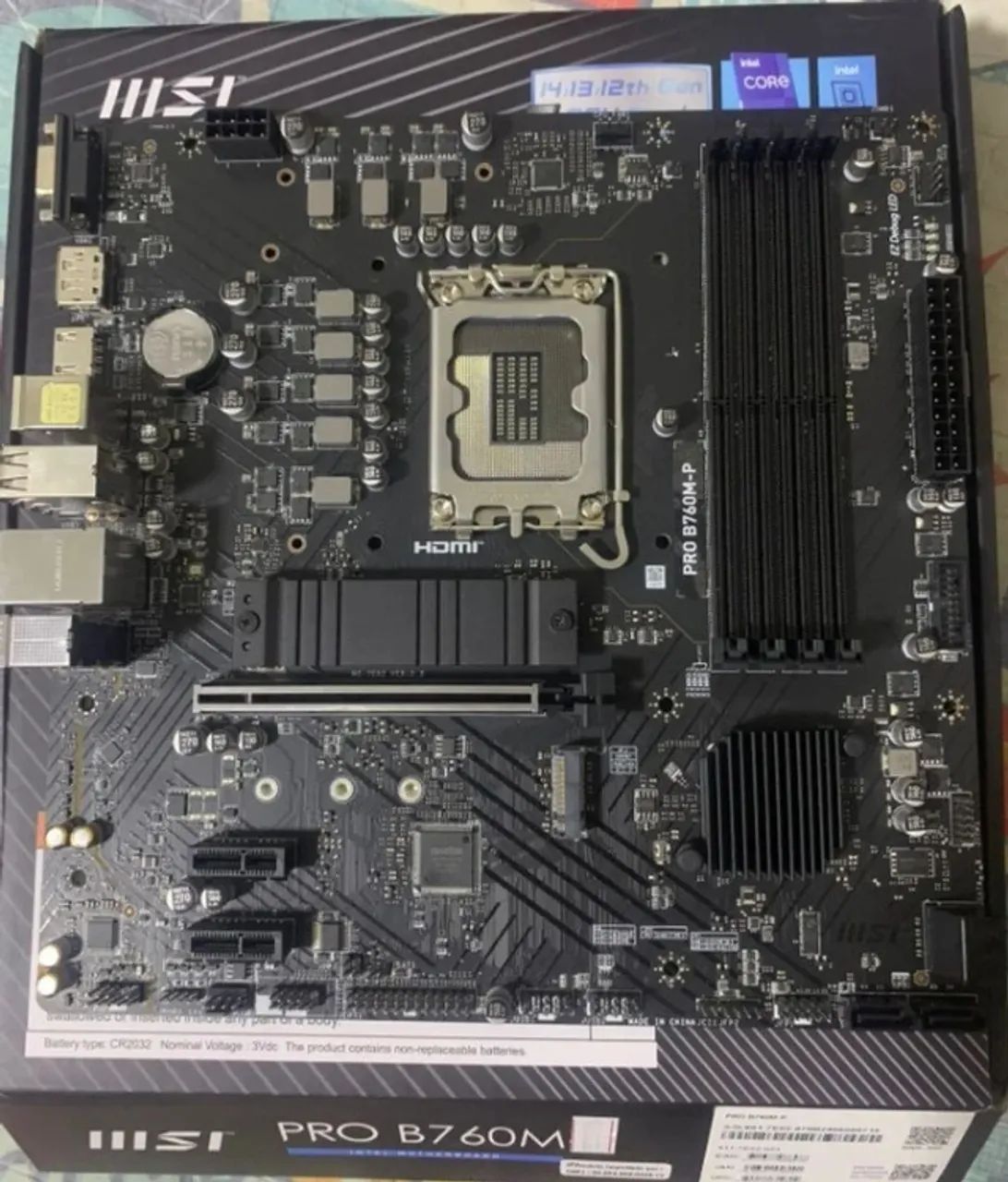 Placa Mãe MSI PRO B760M-P DDR5, Chipset B760, Intel LGA 1700, mATX