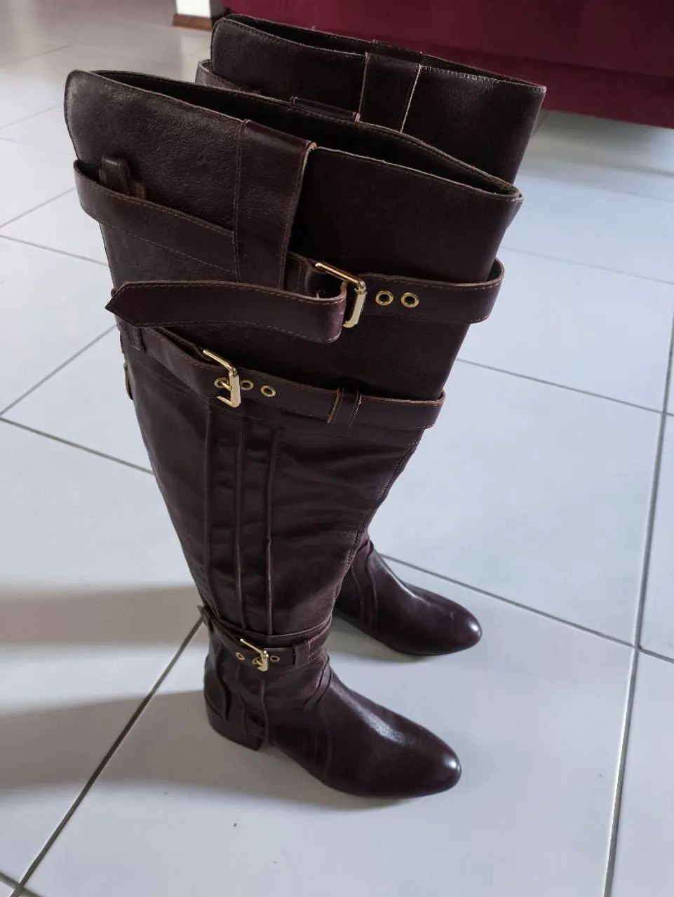 Bota de couro legítimo, estilo montaria Raphaela Booz - Foto 2