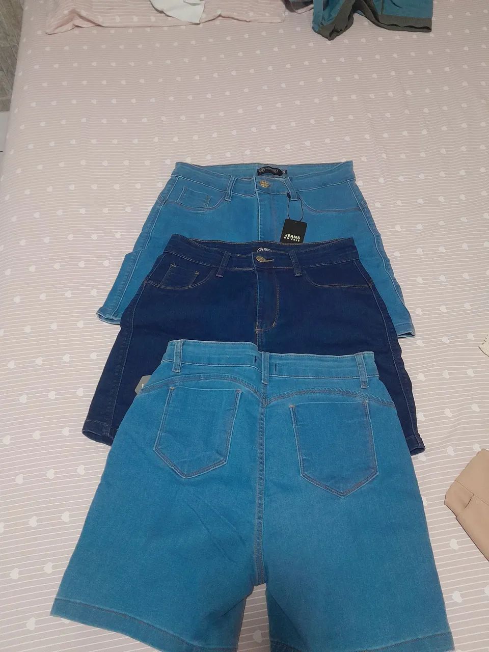 Kit  3 bermudas meia coxa - Foto 2
