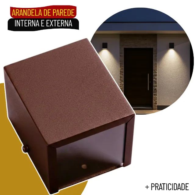 Arandela 1 Facho para Parede e Muro Decoração Interna e Externa - SCS83