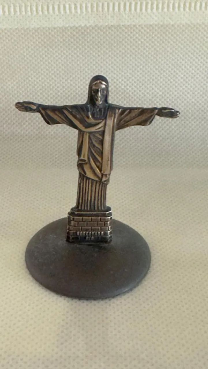 MINIATURA EM BRONZE DO CRISTO REDENTOR - 7cm