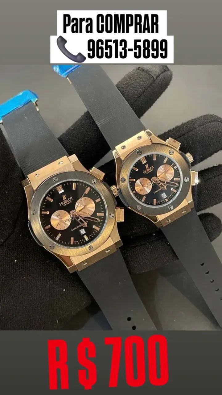 Relógio HUBLOT CHROGRAPH MULTIFUNCIONAL ROSE GOLD - Foto 3