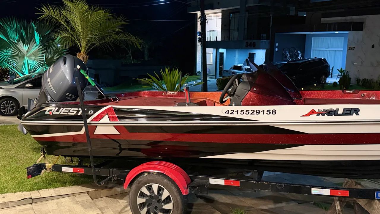 Lancha Quest 21 pés série Angler pesca - Foto 5