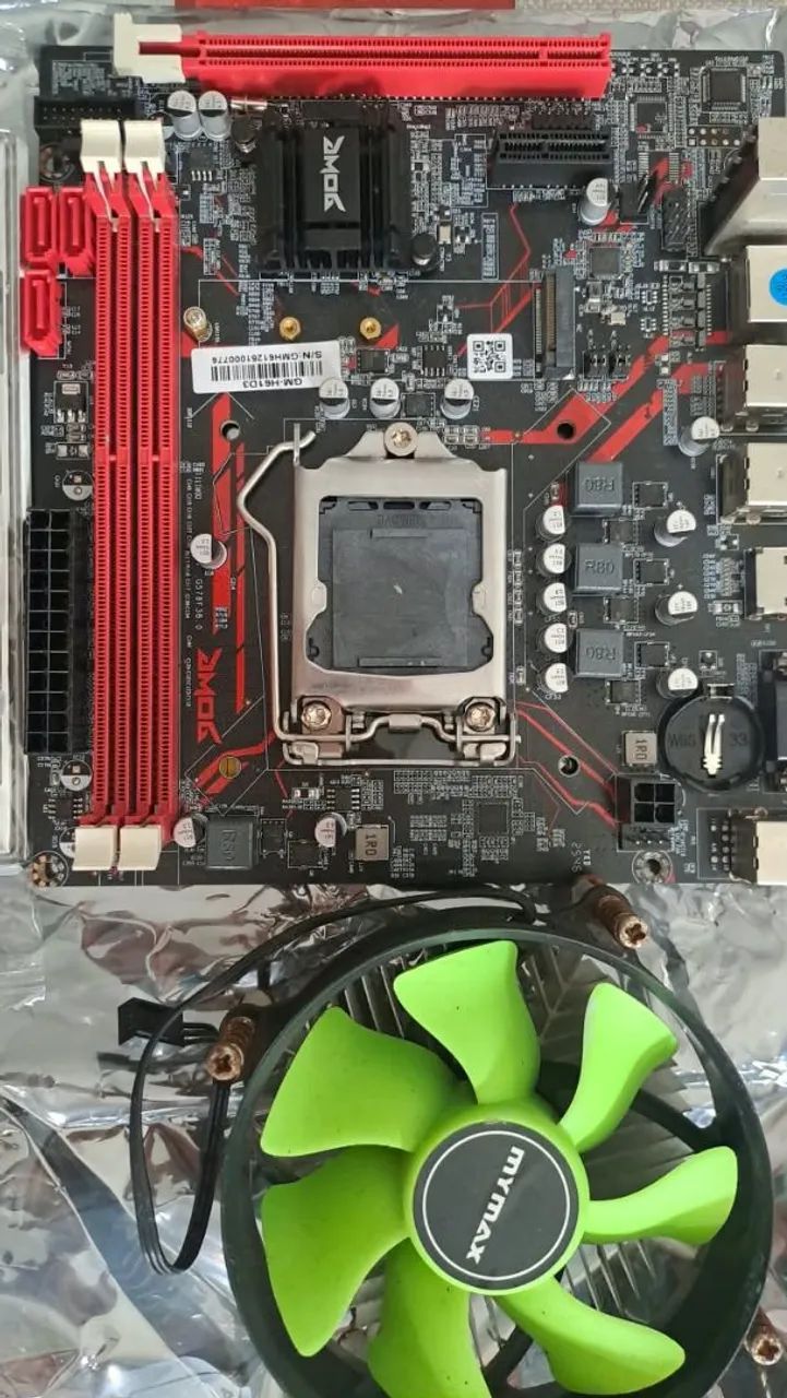 Kit placa mãe GM-H61D3 DDR3 e fonte ATX  - Foto 2