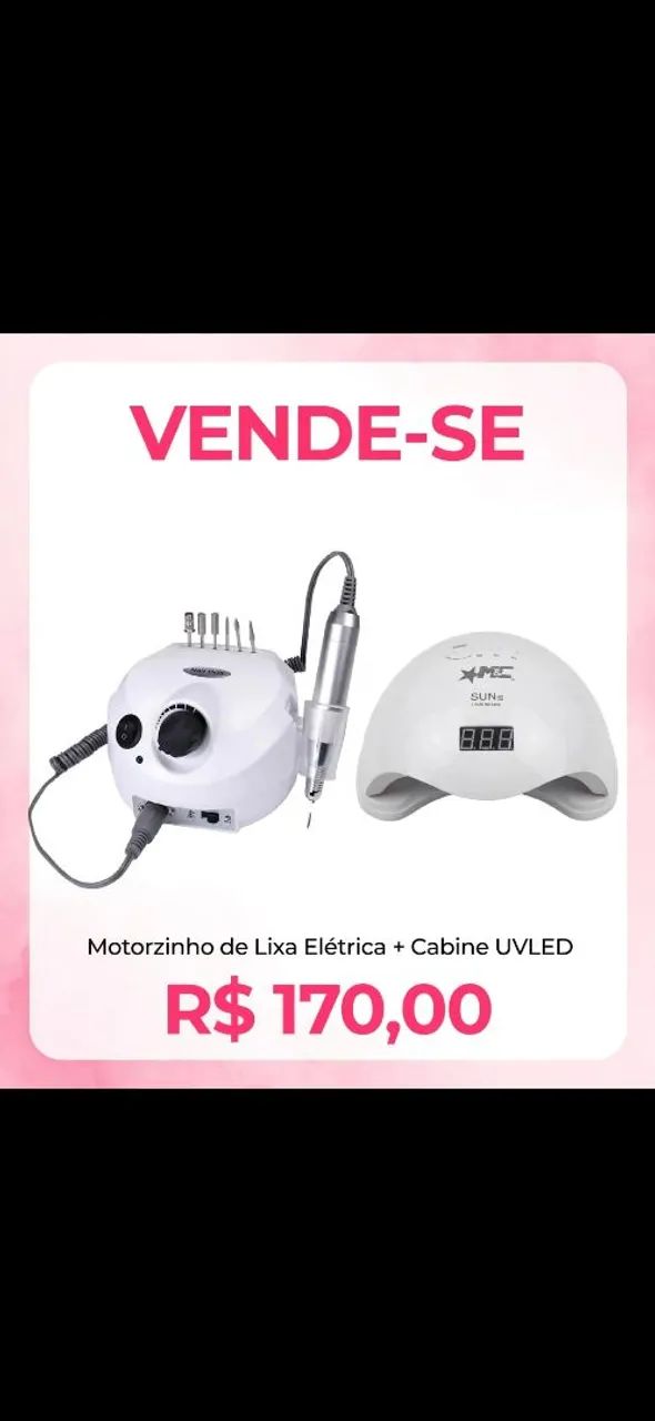 Cabine UV e lixa elétrica 