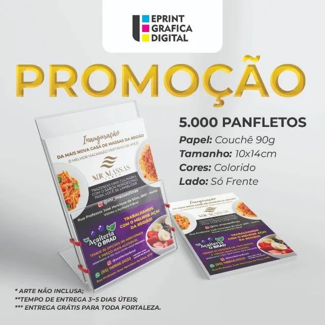 Promoção 5.000 Panfletos 10x14cm em Offset -|- Entrega Grátis para toda Fortaleza