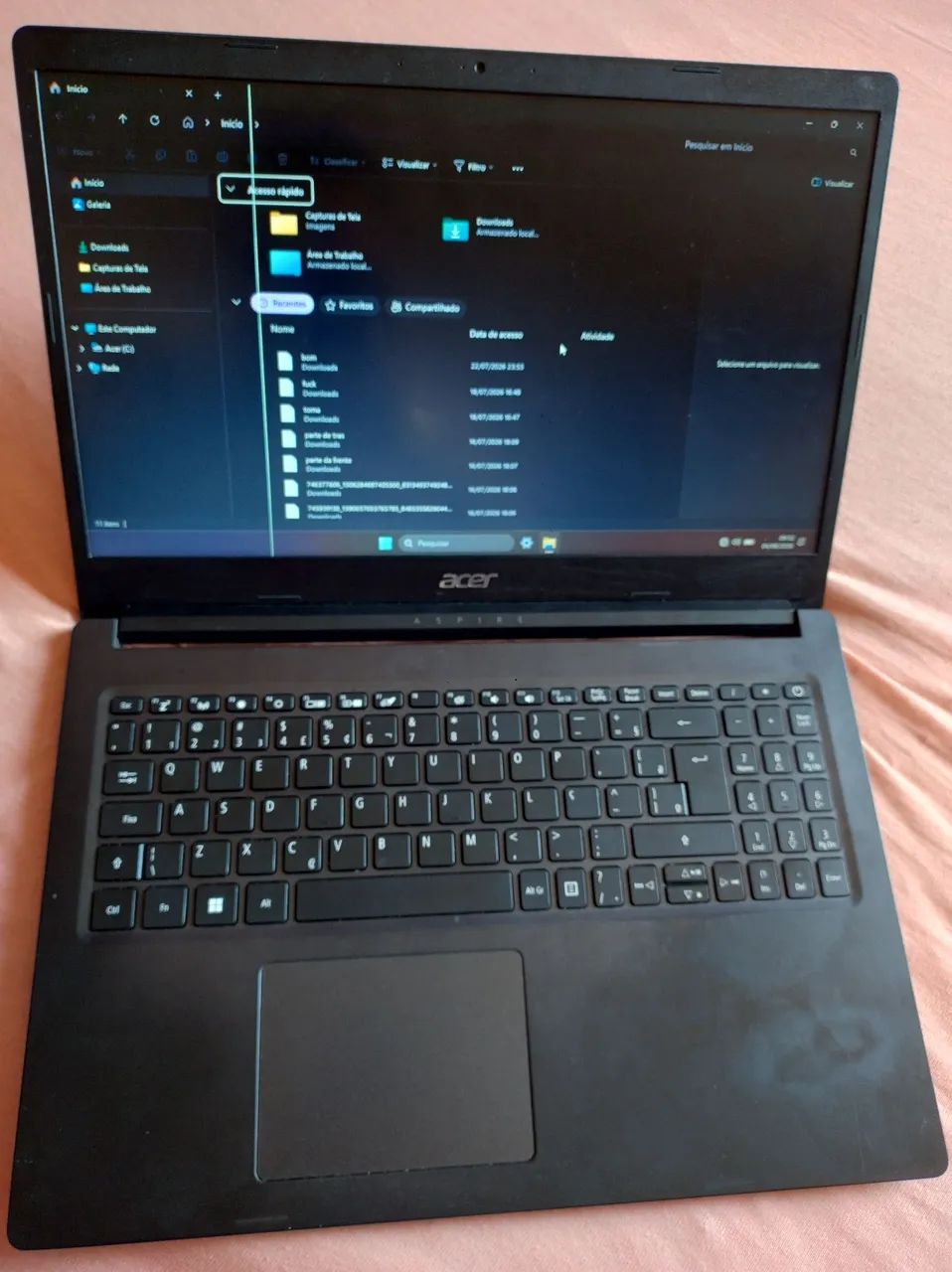 Notebook Acer tela com linha tudo funcionando perfeitamente  - Foto 3