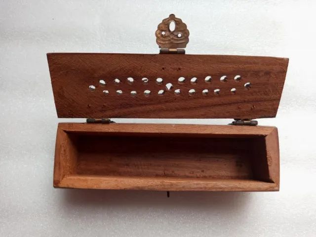 Caixas de madeira artesanais - Made in India (13 cm e 8,5 cm) - Foto 4
