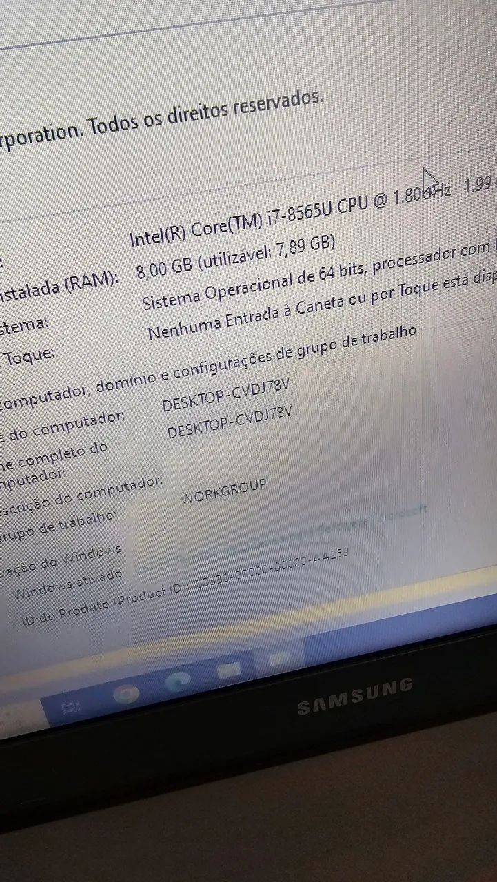 Samsung Processador i7 , 8 GB DE RAM , SSD 256 GB  - Foto 4