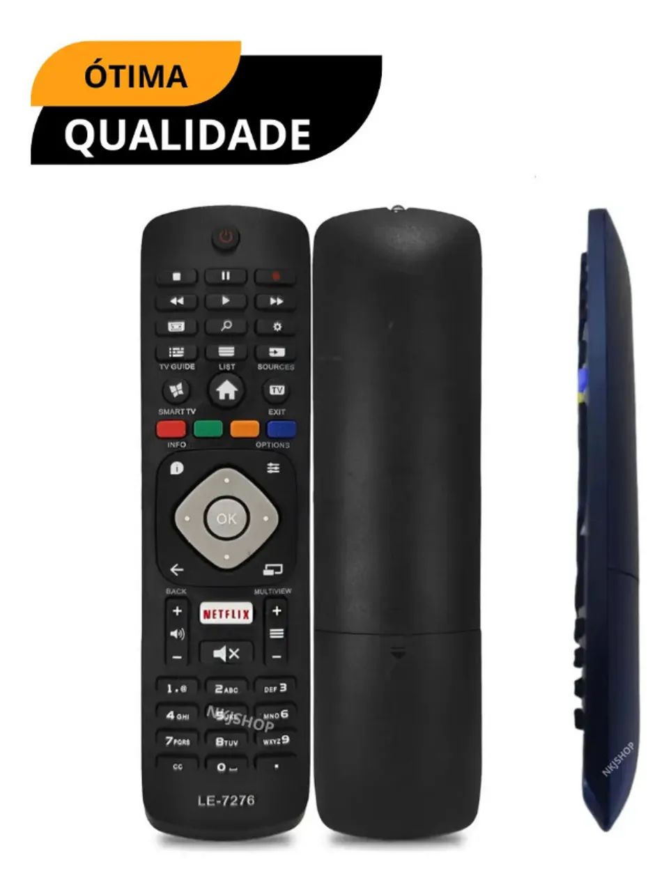 Controle Com Compatível Tv Philips Smart Netflix 