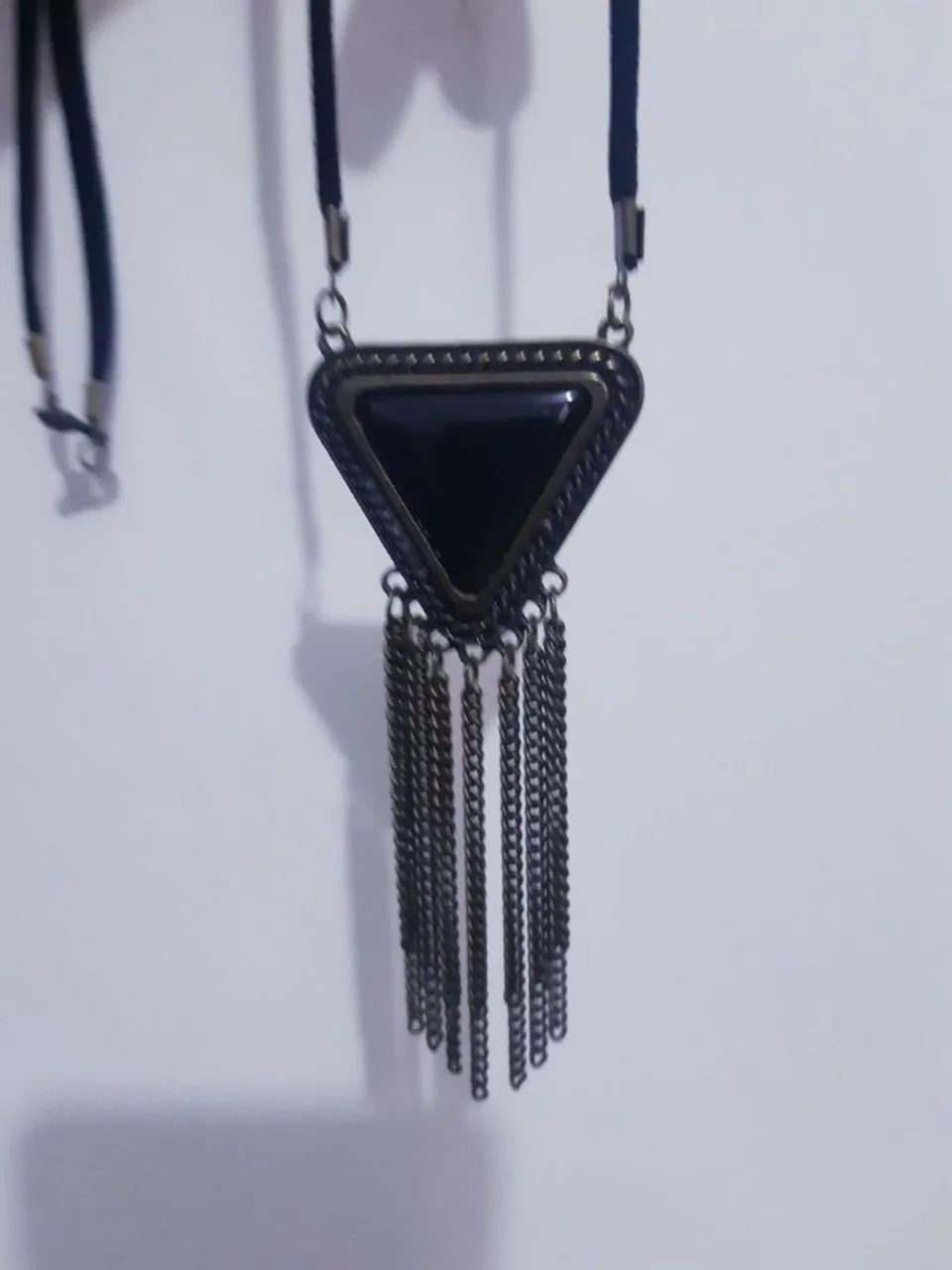 colar com pedra obsidiana negra - Foto 2