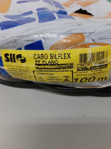 Cabo sil flex pp plano 2 x 0,75mm preto 90m - Foto 3