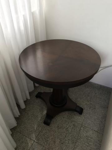 Mesa lateral redonda em madeira - Foto 2