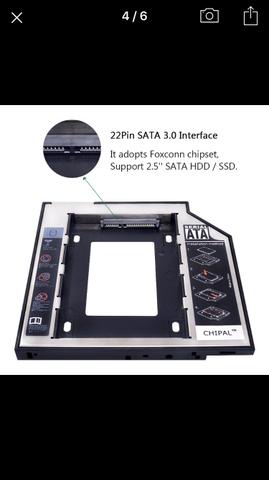 Caddy adaptador para ssd ou hd - Foto 3