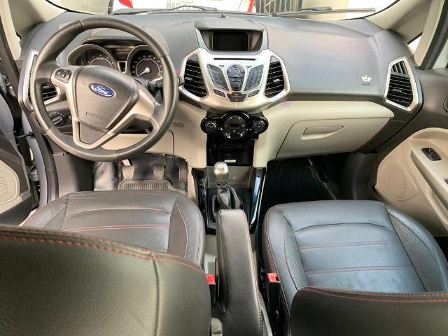 EcoSport Titanium1.6, 2013, completo, banco de couro, computador de bordo. Carro de mulher - Foto 3