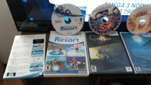 Game Wii desbloqueado com manual e 4 controles jogos por 400 - Foto 4