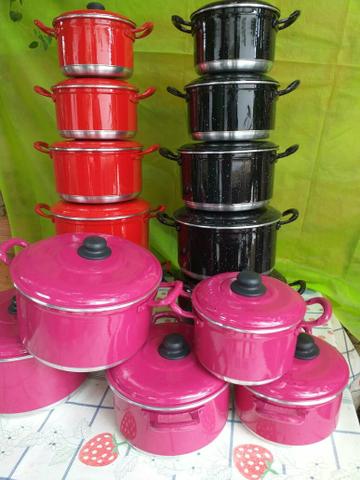 Kit de panelas com cabo de aluminio