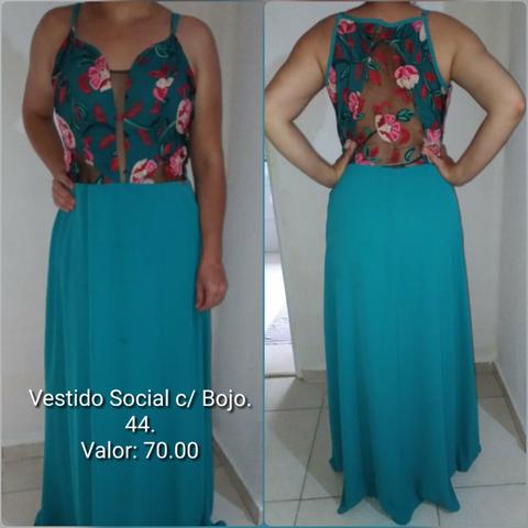 Vendo Vestido Social usado 1 vez