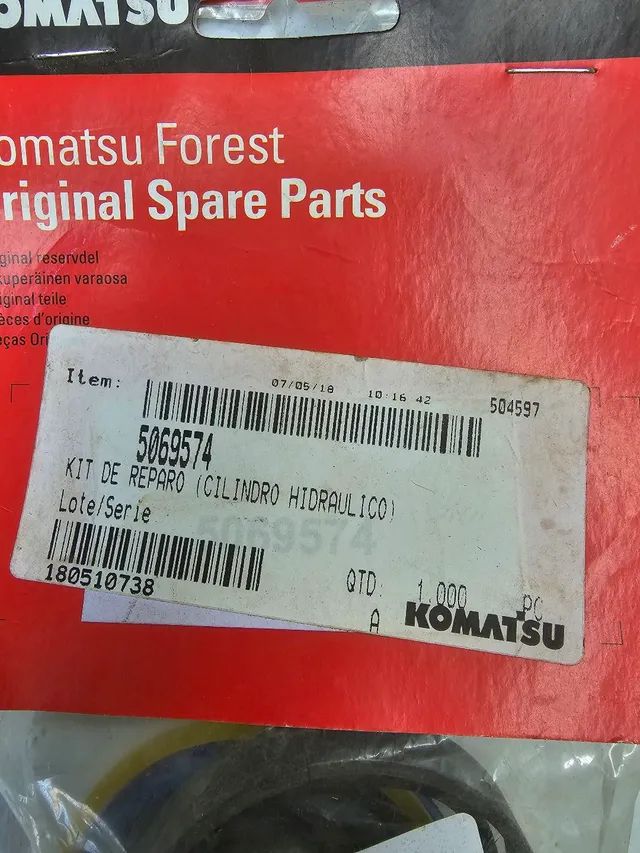 Caterpillar komatsu kit reparo cilindro hidráulico novo original 5069574