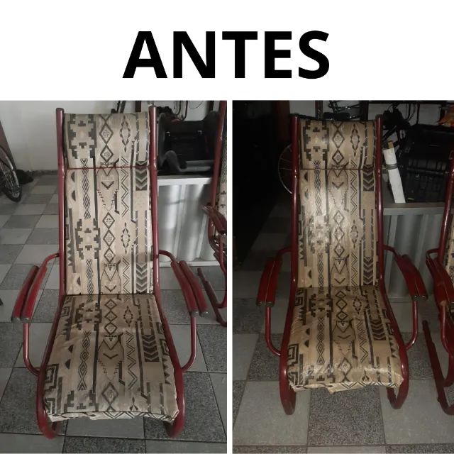 Cadeira de balanço renovada: fibra sintética de qualidade.