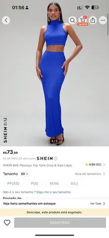 Vendo conjunto azul SHEIN  novo P - Foto 3