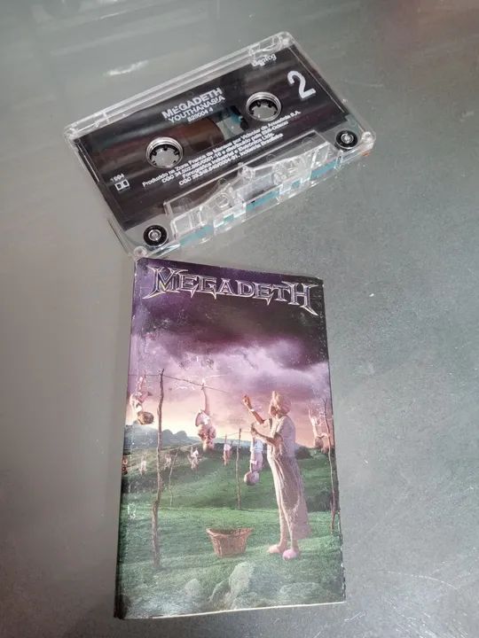 Fita k7 Cassete MEGADETH Youthanasia 1994 - Foto 5