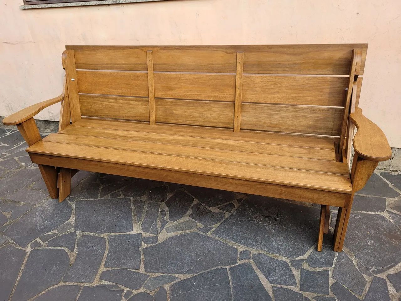 Banco que vira mesa com 2mts Madeira de Eucalipto Modelo Clássico  - Foto 2