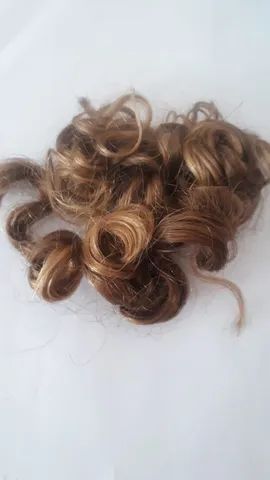 Cabelo Humano Natural Loiro Mel Cacheado