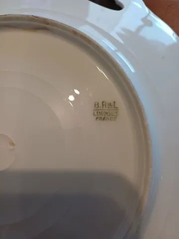 Linda jarra com prato. Porcelana Limoges. - Foto 3