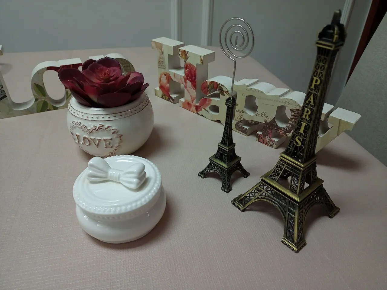 Kit Decoração Romance c/ 06 peças