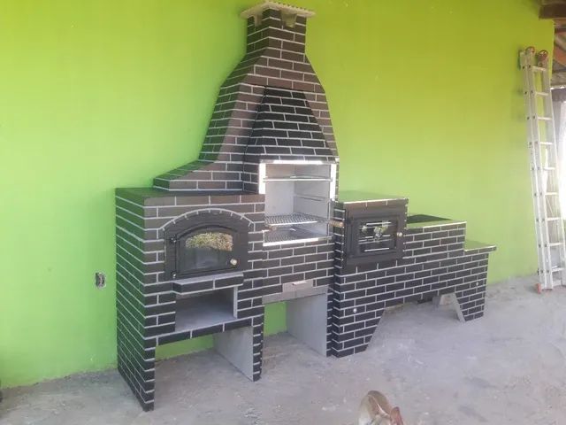 Churrasqueira forno de pizza fogão a lenha