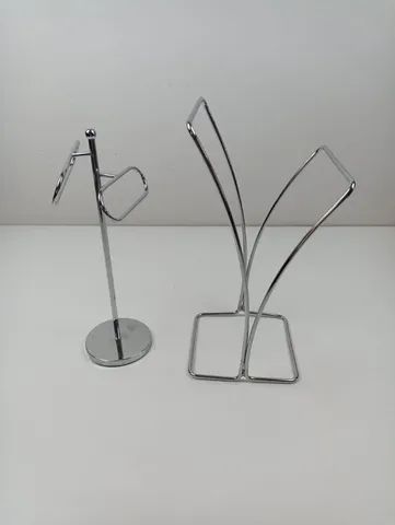 2 Porta Toalha De Bancada Duplo Em Inox - Foto 2