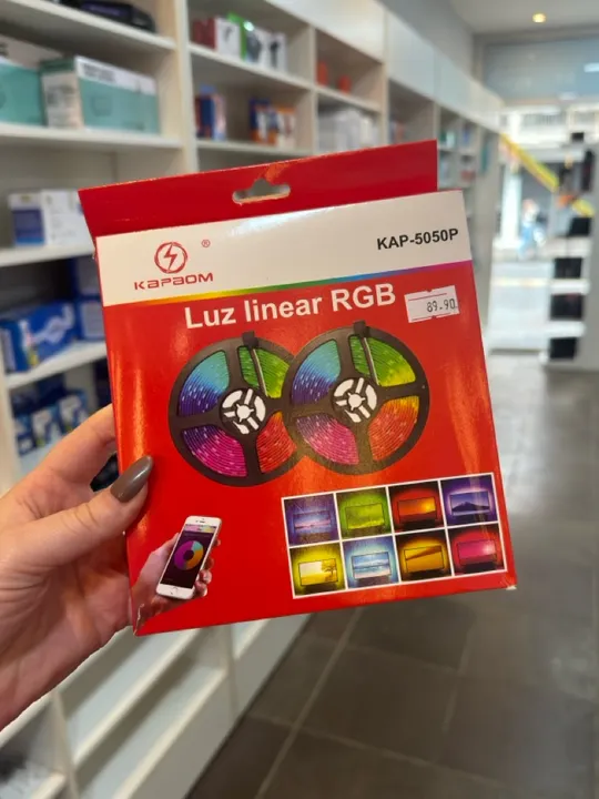 Fita de LED RGB Linear Kapbom 5050P - Iluminação Decorativa