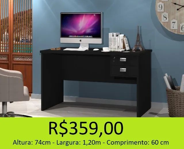 Escrivaninha com gaveta  - Foto 2