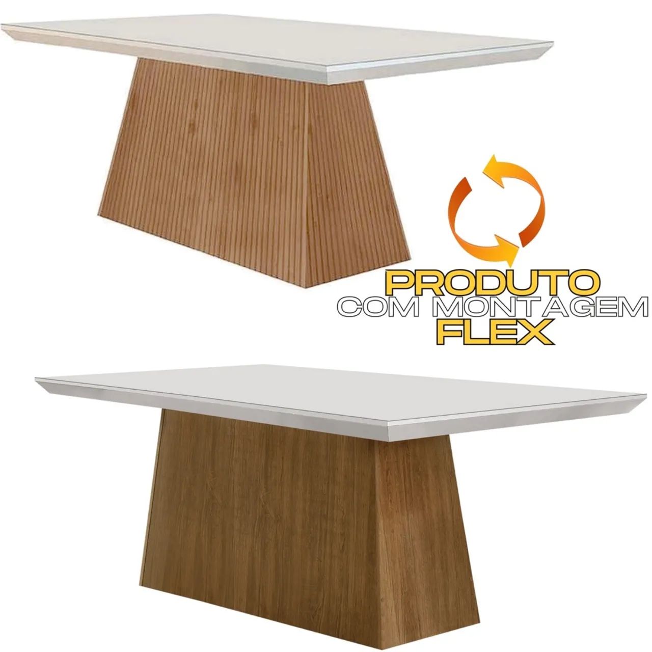 Mesa Luna 180 Canto Copo com 6 Cadeiras tt654 - Foto 4