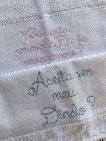 Toalhinha convite padrinhos batismo  - Foto 4