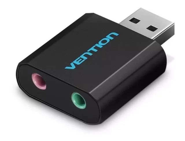 Placa Vention Som Usb - Usb X P2 - Fone E Microfone 
