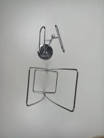 2 Porta Toalha De Bancada Duplo Em Inox - Foto 4